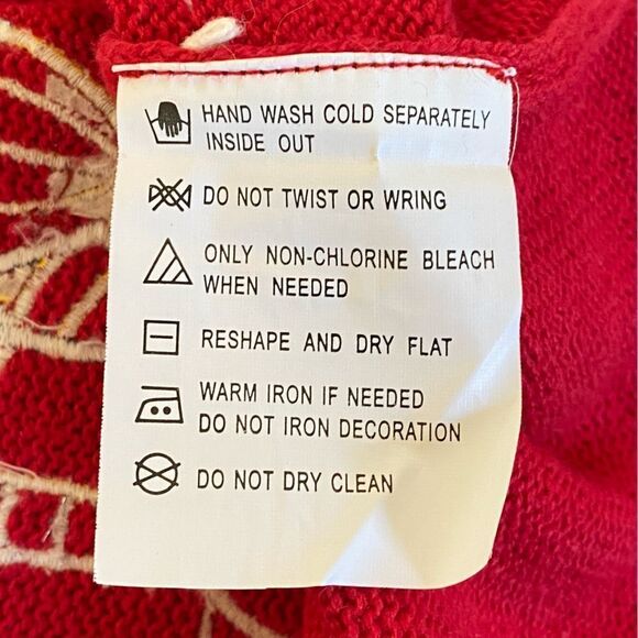 Victoria Jones Vintage Embroidered Embellished Santa Xmas Cardigan Sweater Sz 2X - Picture 15 of 16